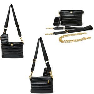 NWT - Think Royln | “Downtown Crossbody” (Black/Gold) - Convertible Handbag